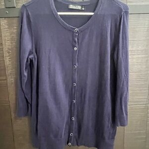 NY & Company Women's Navy Cardigan Sweater